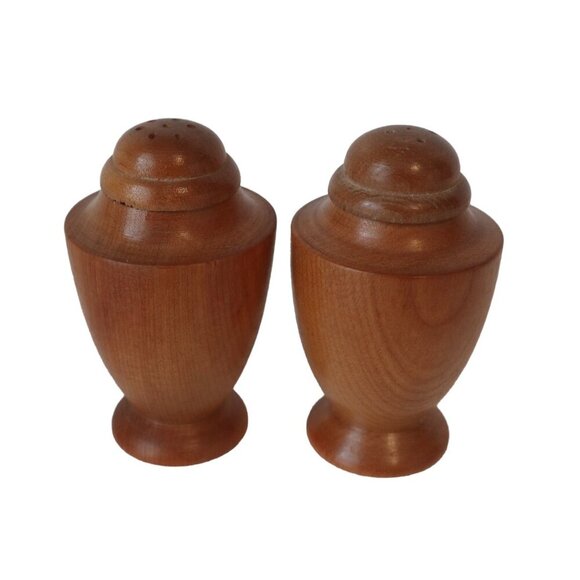 Vintage MCM Wooden Tray with Salt and Pepper and 4 Egg Cups Napco Giftcraft - Picture 5 of 7